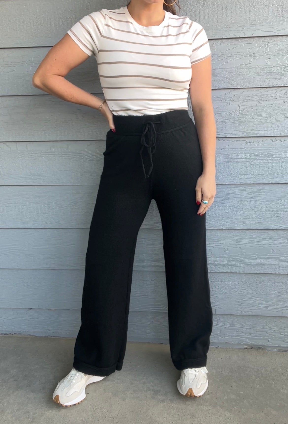 Midnight Cozy Wide Leg Pant