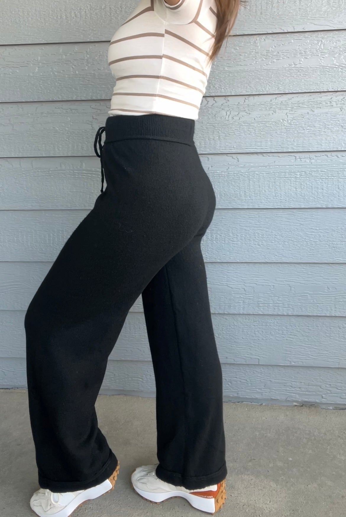 Midnight Cozy Wide Leg Pant