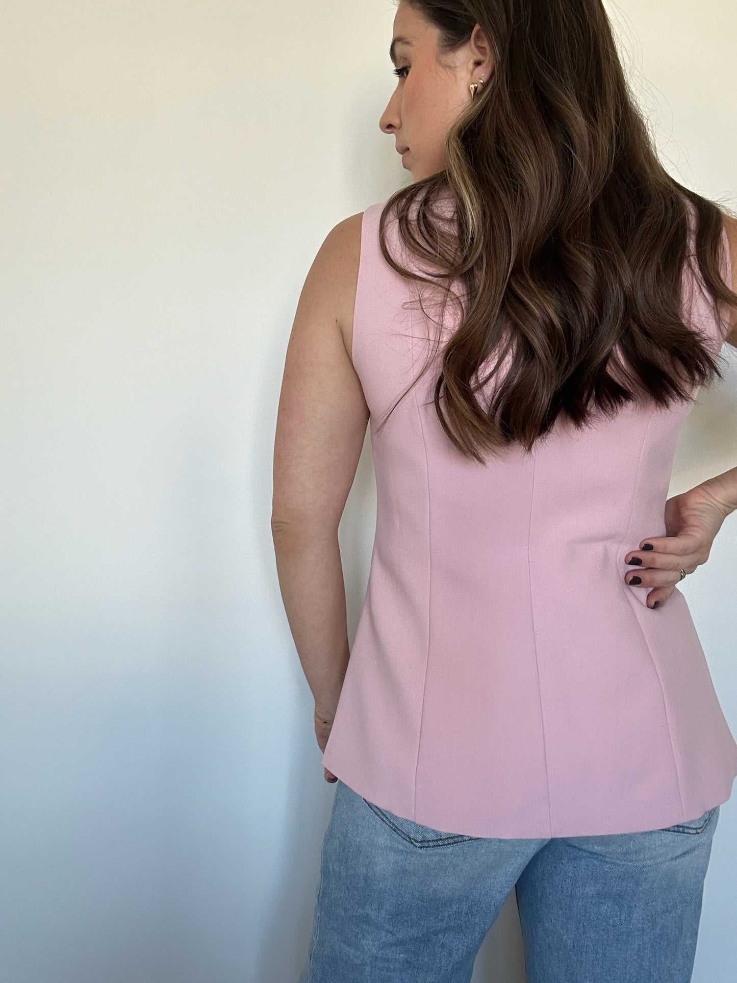 Pretty in Pink Blazer Vest