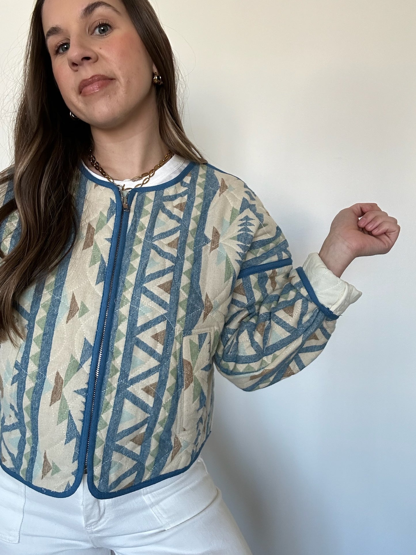 Asher Aztec Quilted Jacket
