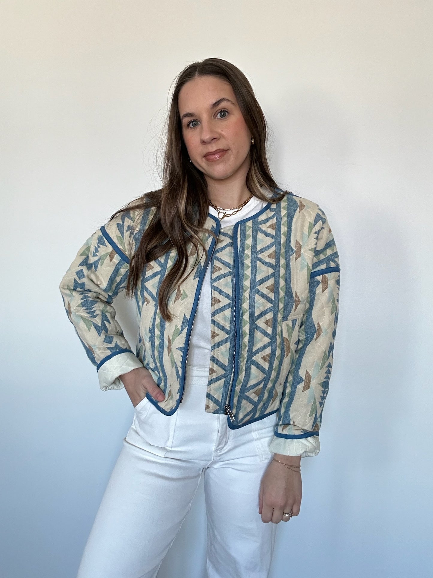 Asher Aztec Quilted Jacket