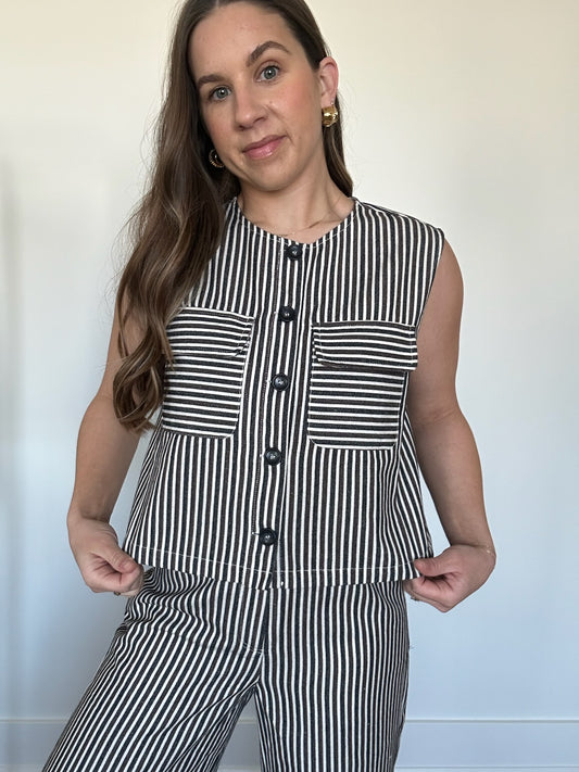 Madison Striped Vest