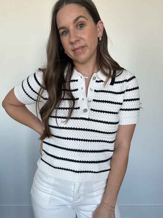 Davey Striped Knit Top