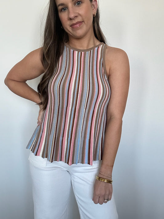 Stella Striped Knit Tank