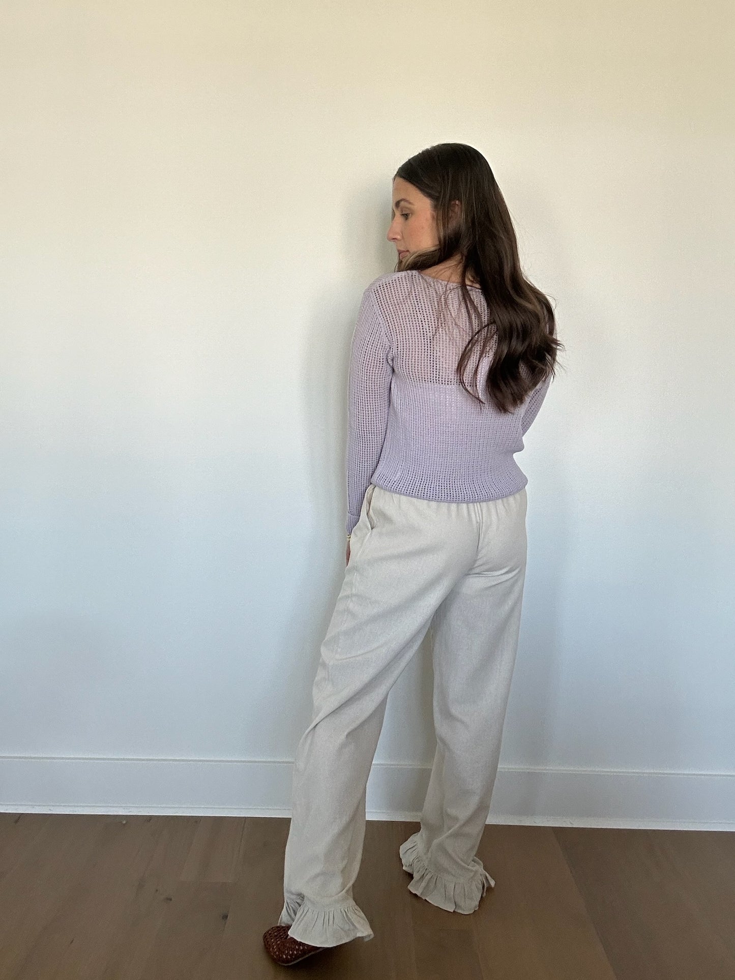 Lulu Linen Ruffle Pant