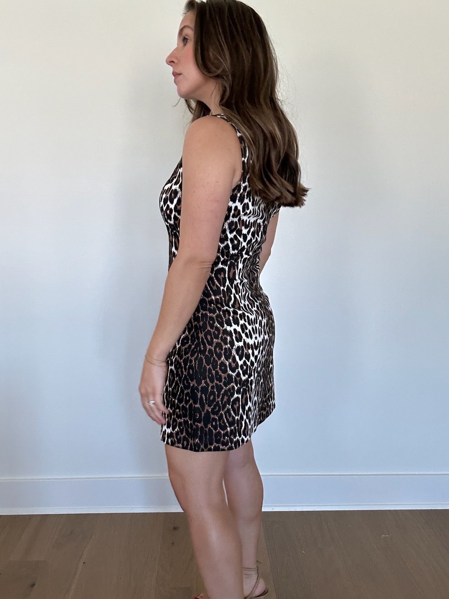 Taking Sides Leopard Mini Dress