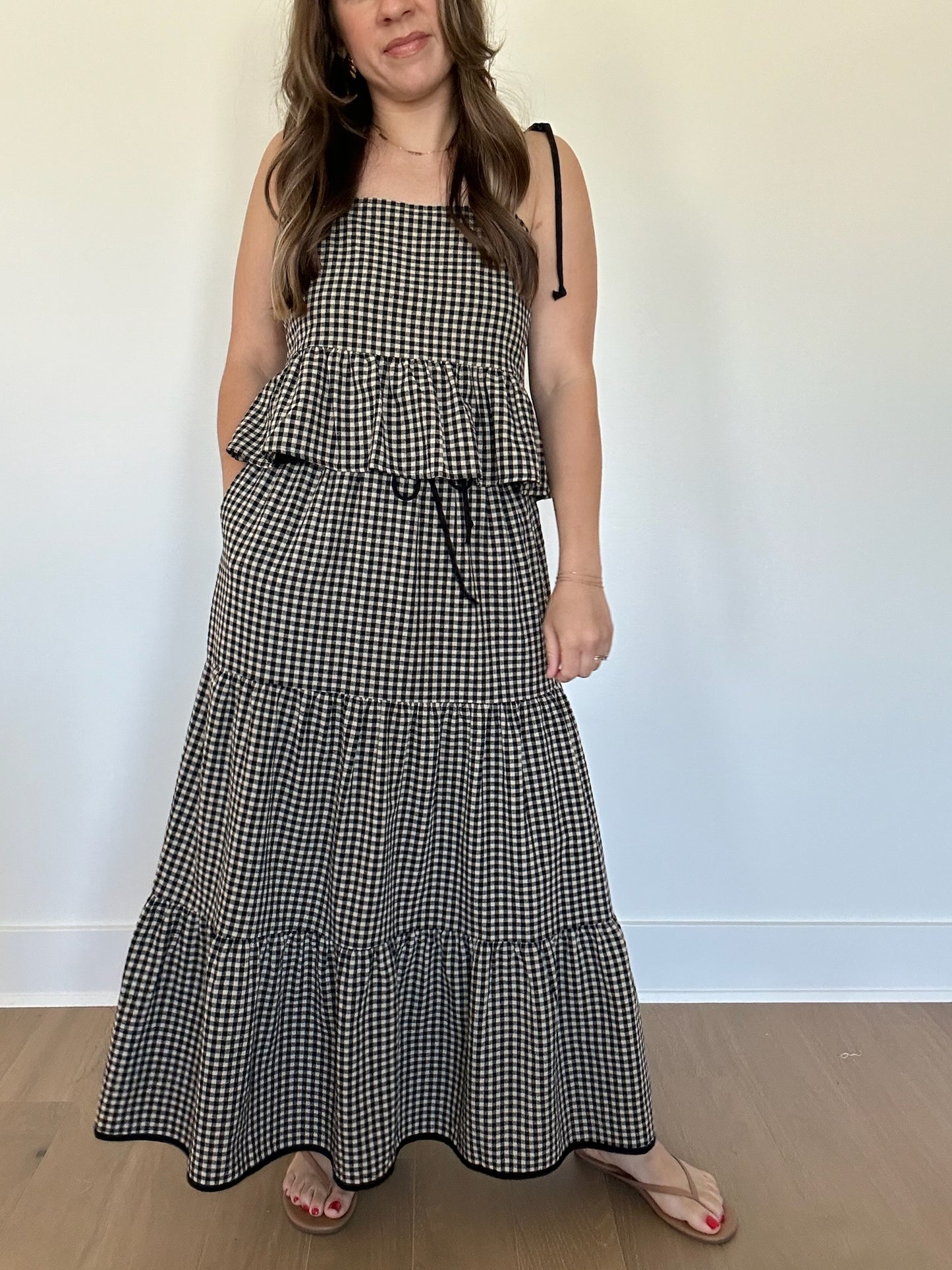 Hadley Gingham Maxi Skirt