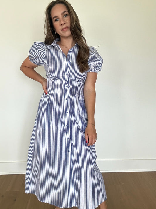 Sterling Striped Midi Dress