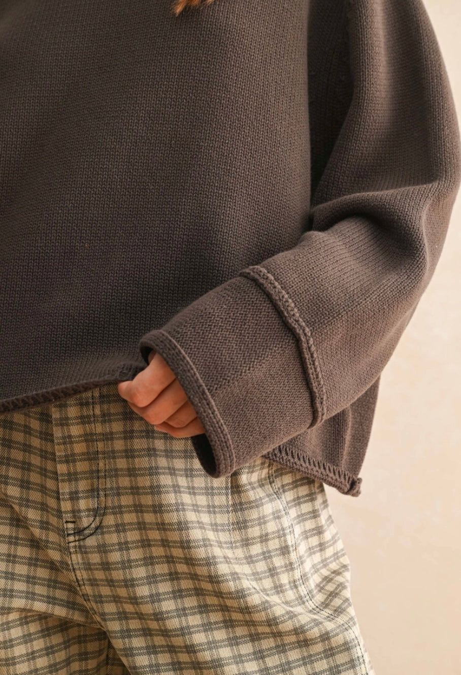 Brown Long Sleeve Sweater