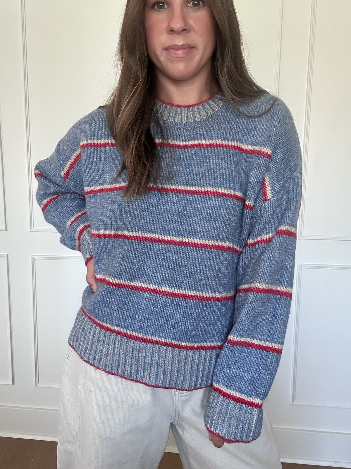 Zuri Striped Roundneck Sweater