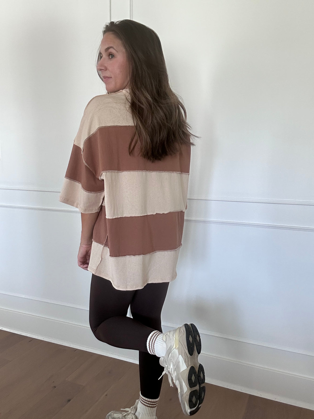 Butter Me Up Tee in Caramel and Ivory