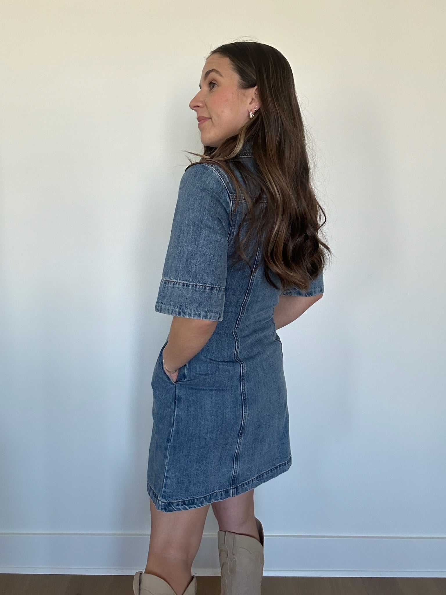 blue jean dresses Ella Blue Jean Dress – GG Co
