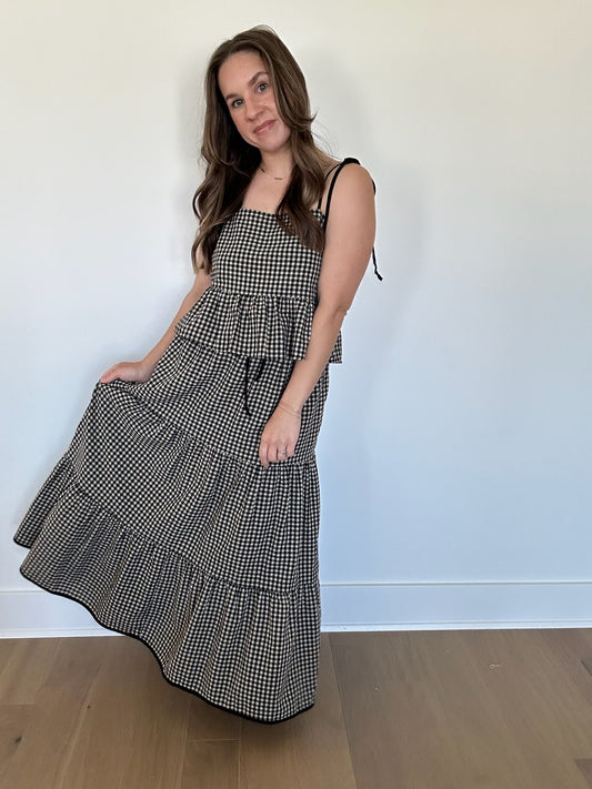 Hadley Gingham Maxi Skirt