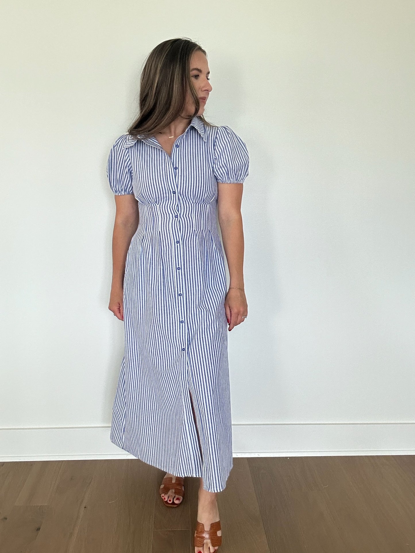 Sterling Striped Midi Dress
