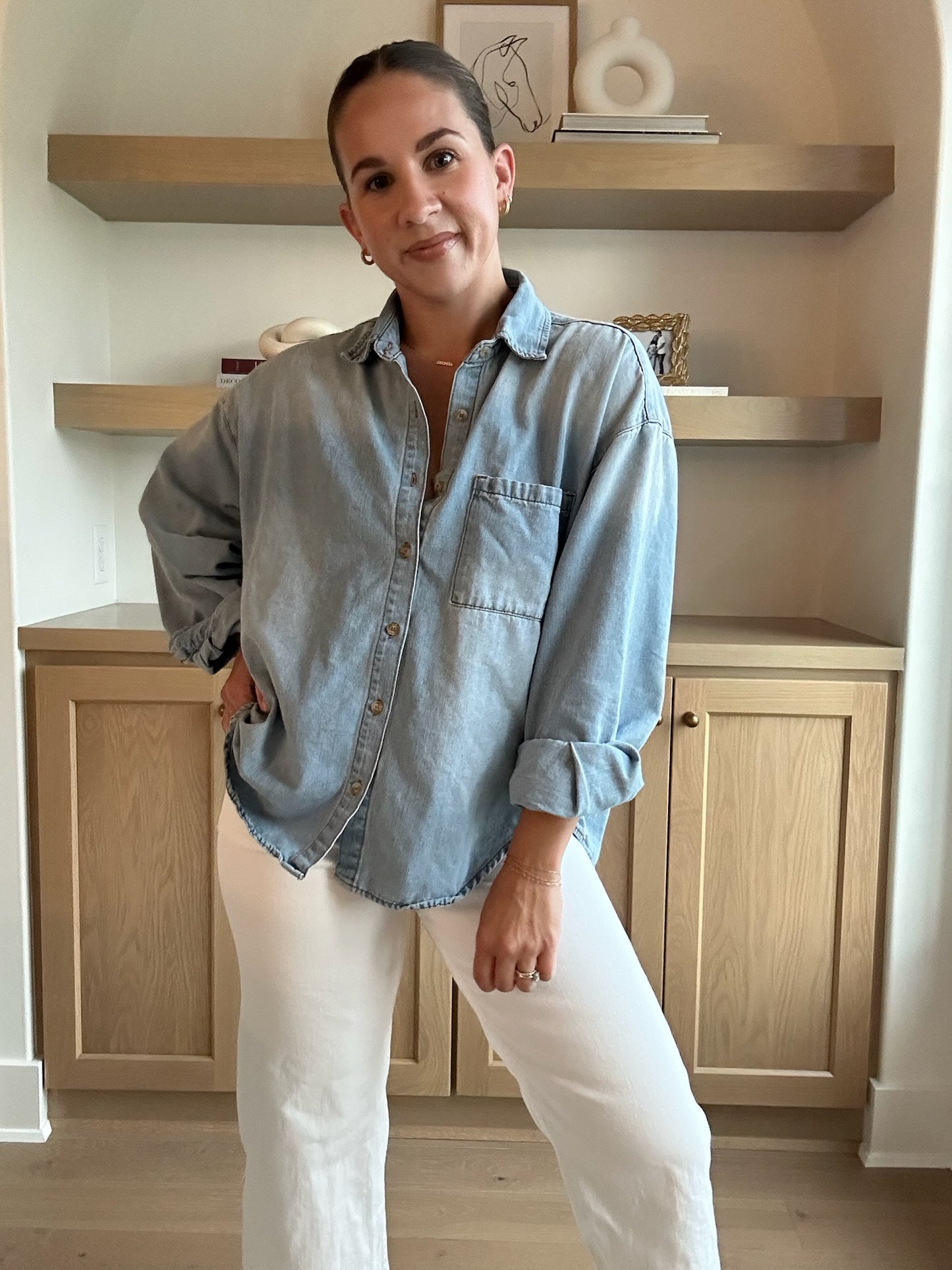 Oversized Denim Button Up