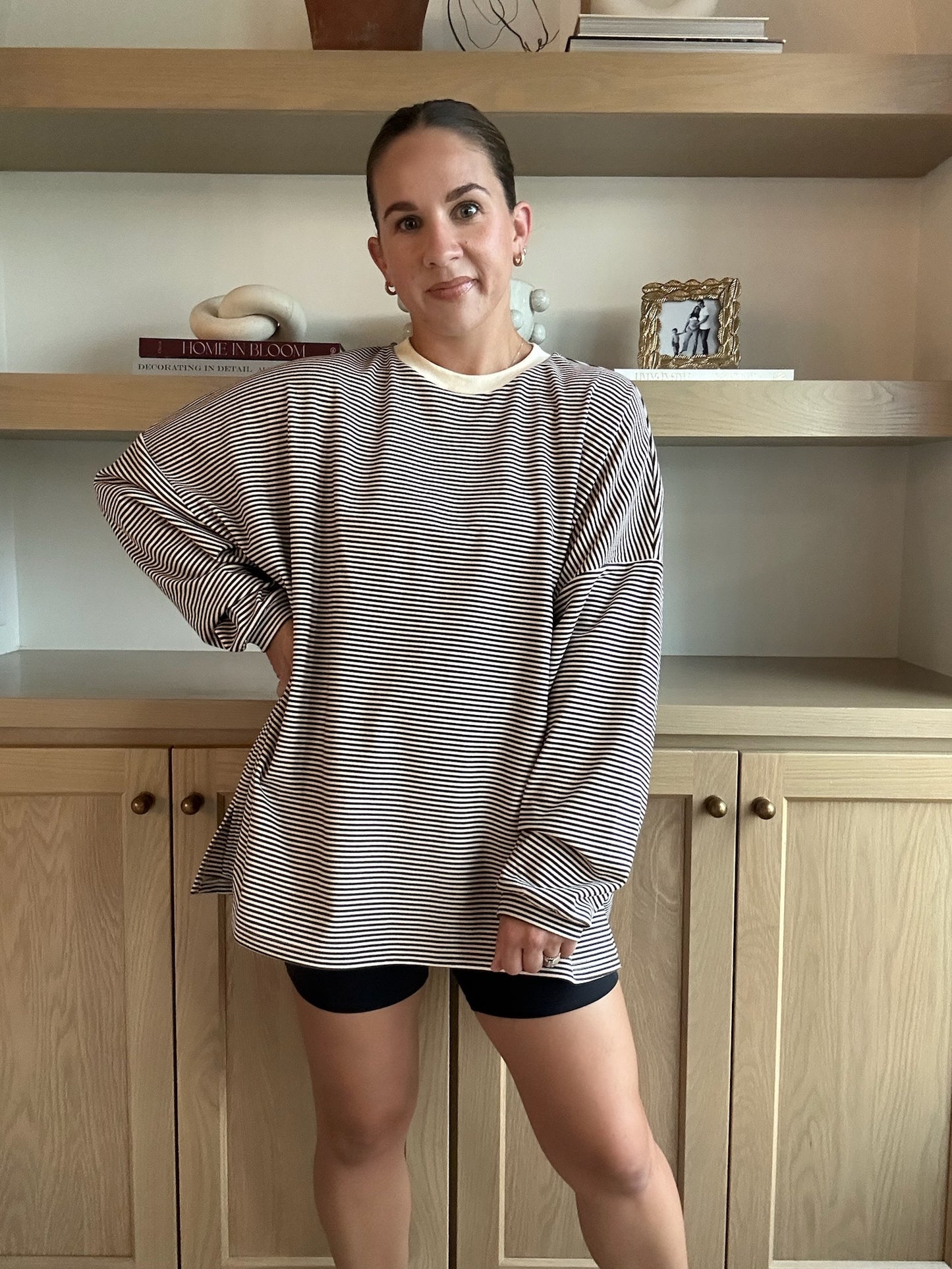 Cleo Oversized Fleece Tunic in Chocolate