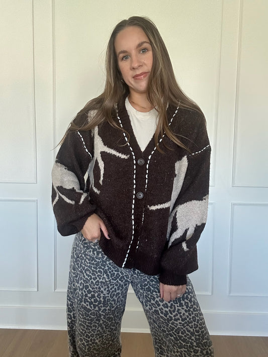 Roan Horse Cardigan