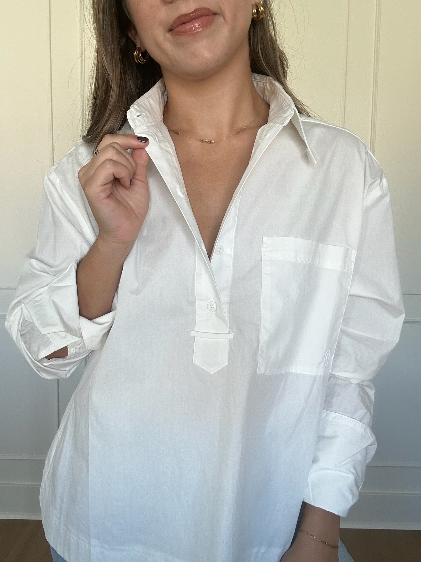 Mimosa White Blouse Button Up