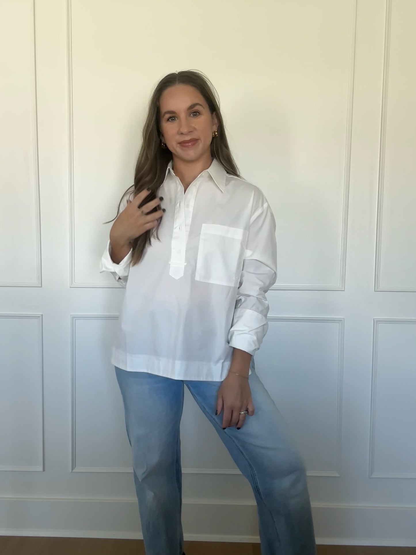 Mimosa White Blouse Button Up