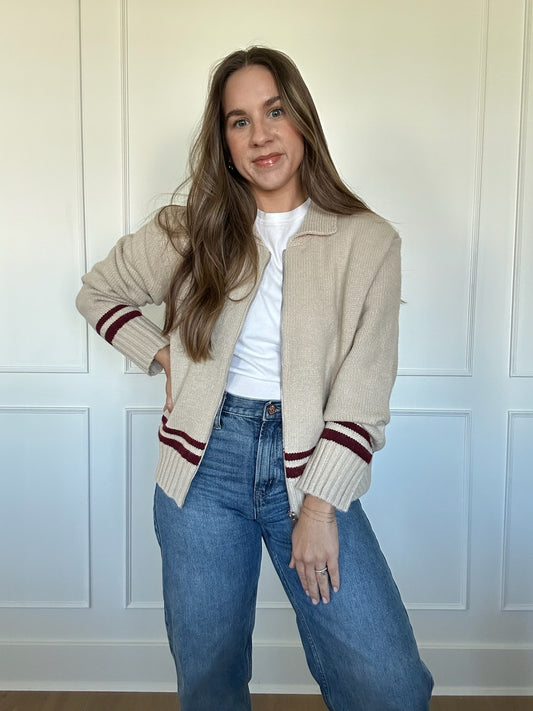 Varsity Knit Cardigan