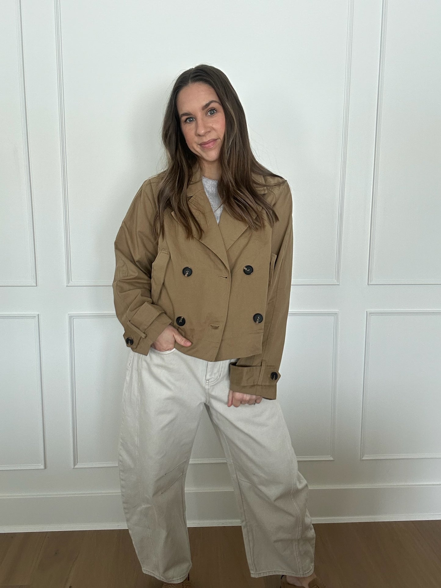 Victoria Cropped Trench Jacket