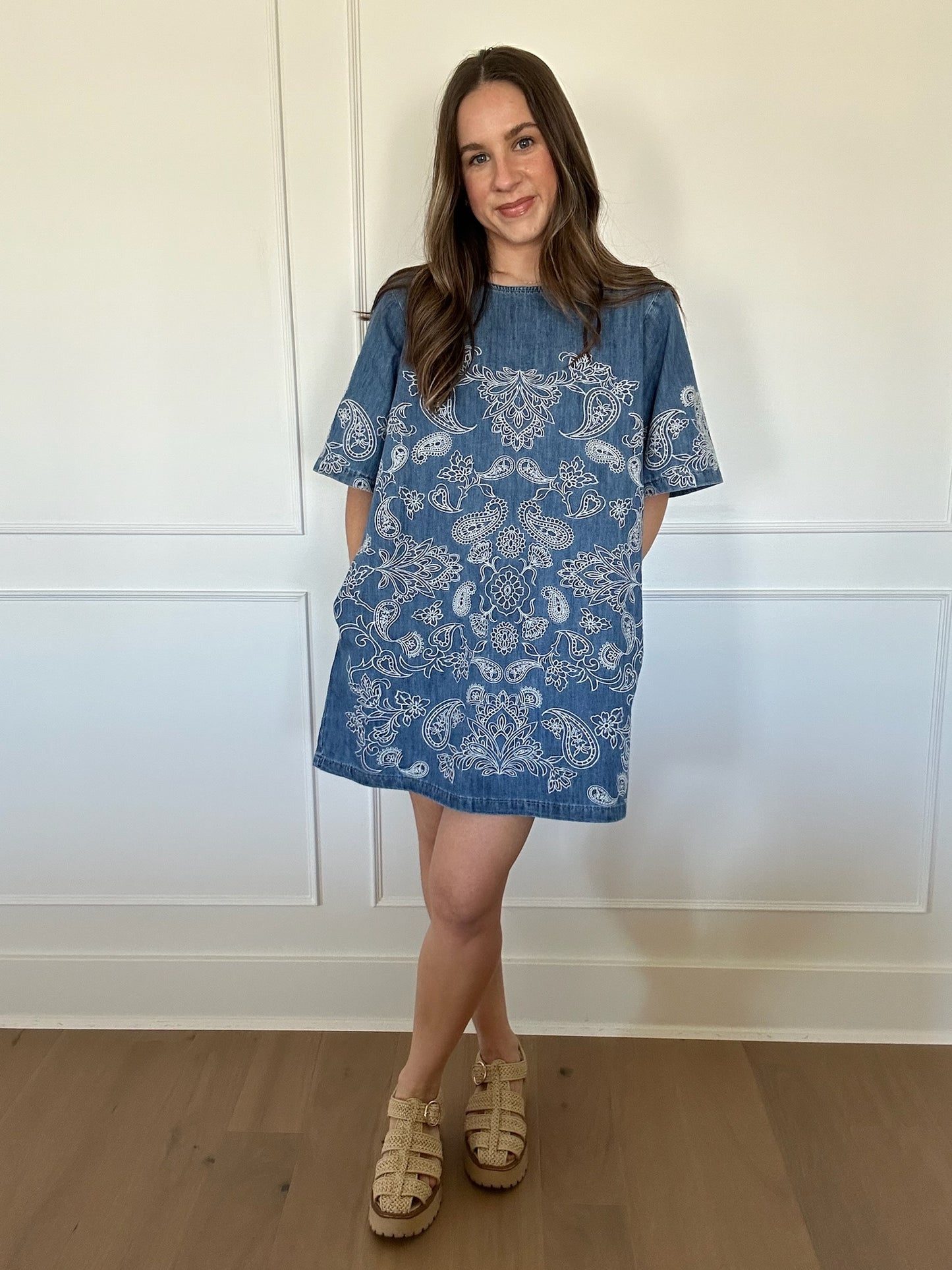 Sofia Paisley Shift Dress