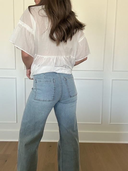 Sailor High Rise Wide Leg Denim