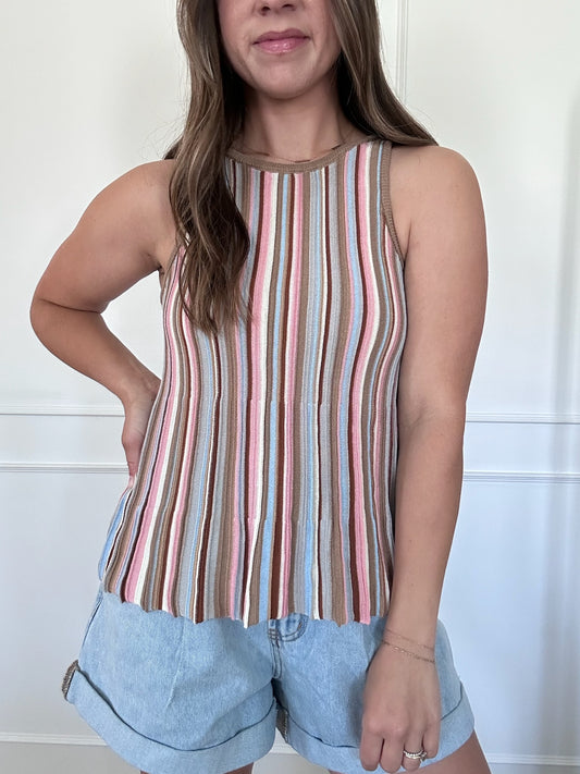 Stella Striped Knit Tank