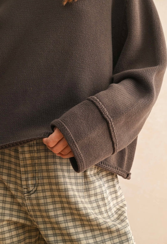 Brown Long Sleeve Sweater