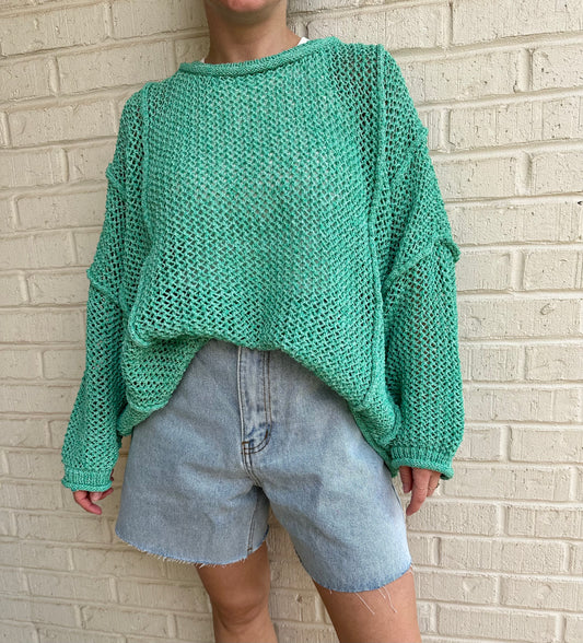 Spearmint Knit Sweater