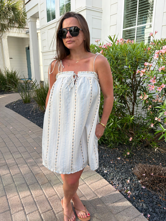 Seaside Bloom Mini Dress