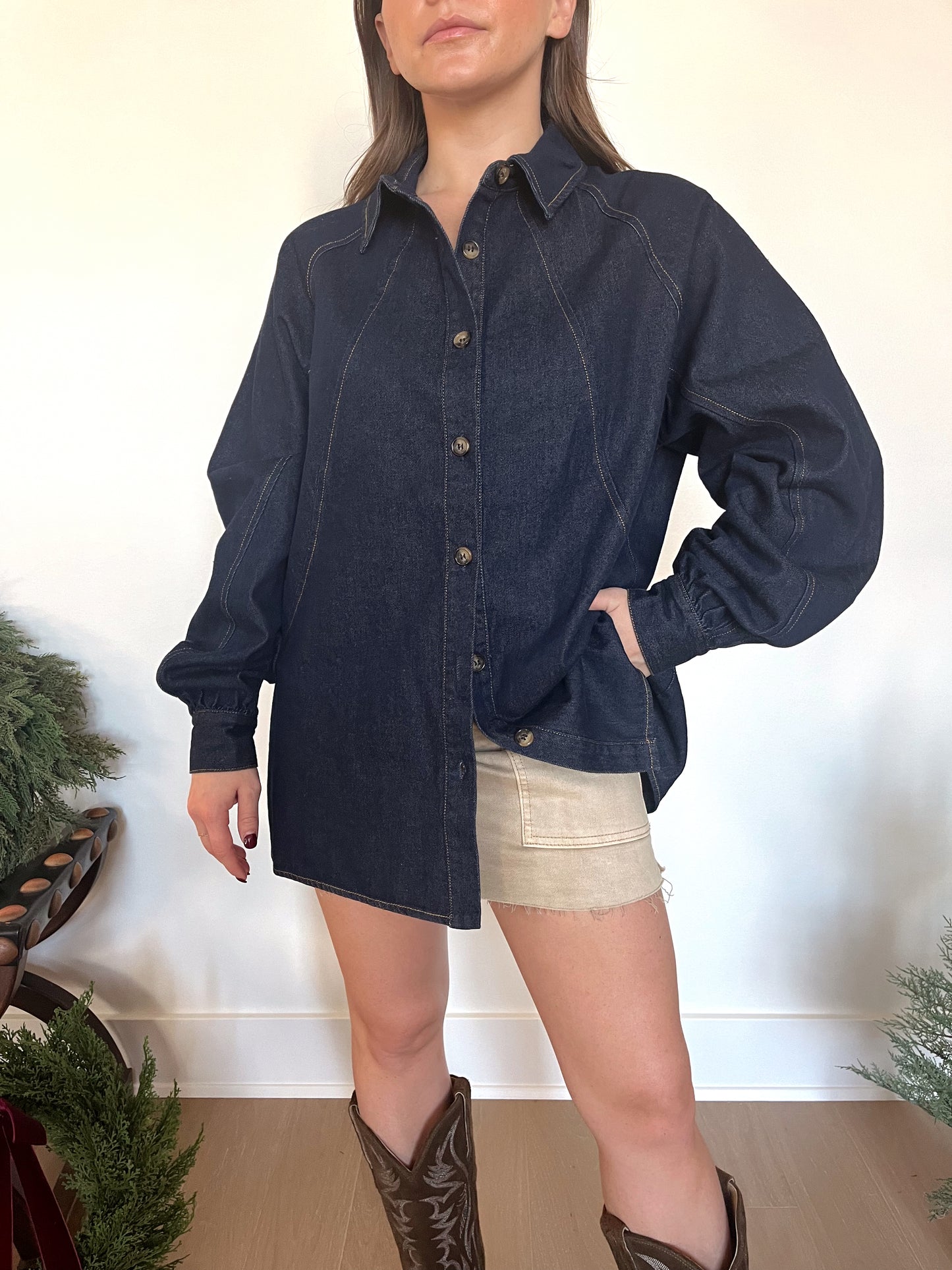 Winter Denim Button Up